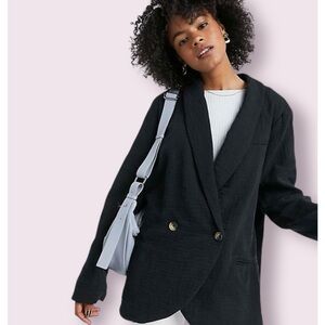Free People Black Rowan Blazer